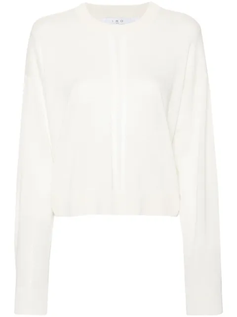 IRO semi-sheer panel wool-silk blend jumper