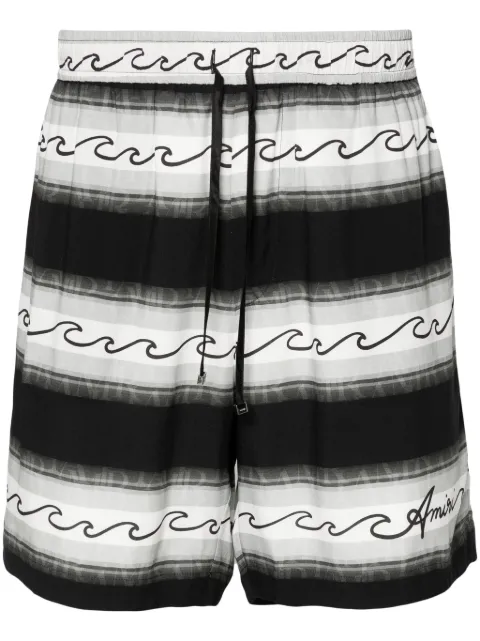 AMIRI Wave Baja striped shorts