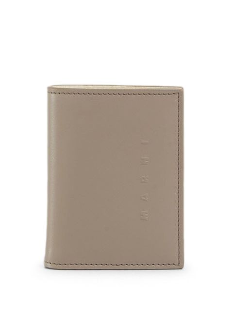 Marni logo-embossed leather wallet Men