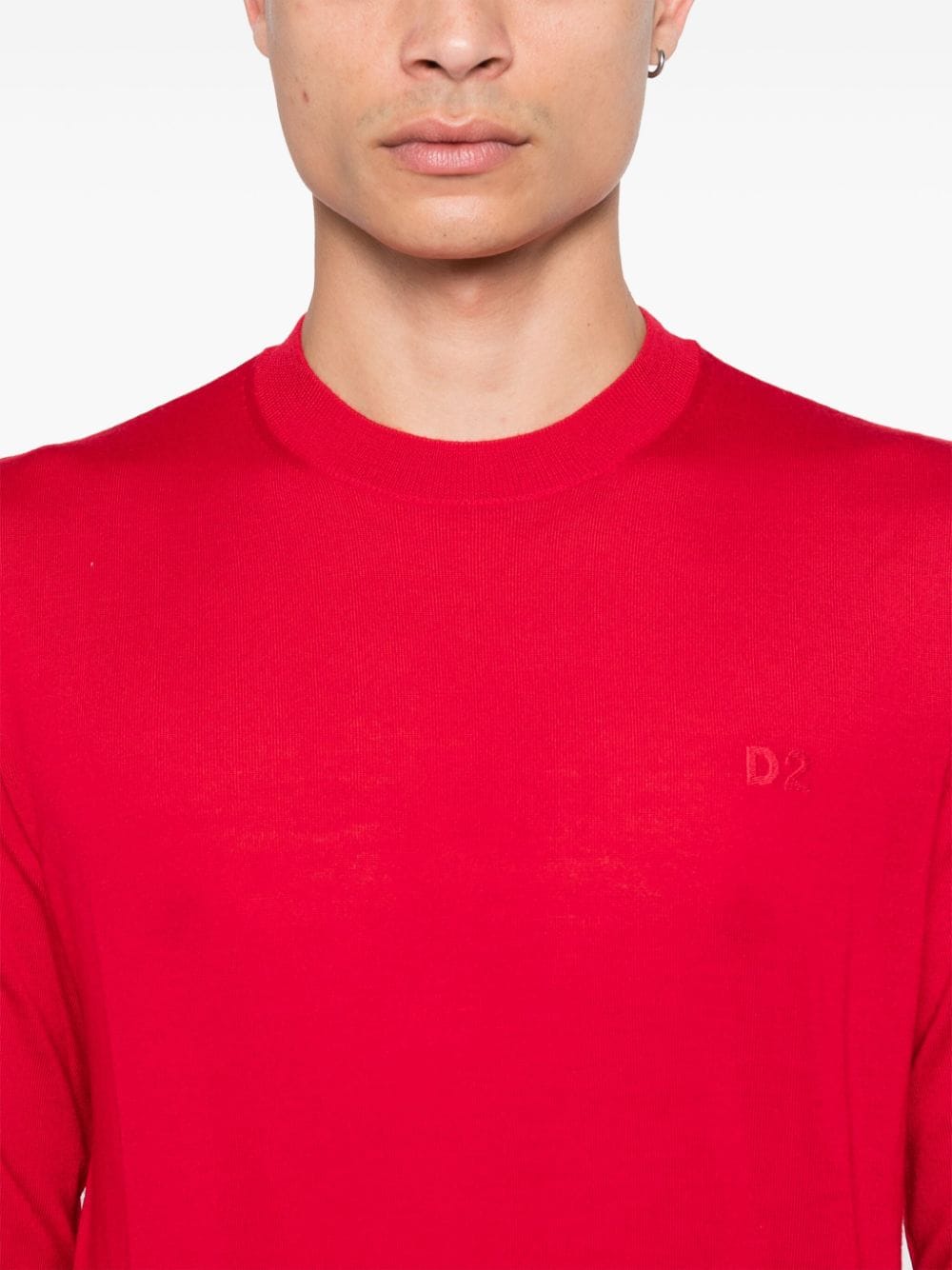 Shop Dsquared2 Logo-embroidery Jumper In Red