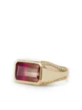 Jacquie Aiche 14k yellow gold tourmaline and diamond ring