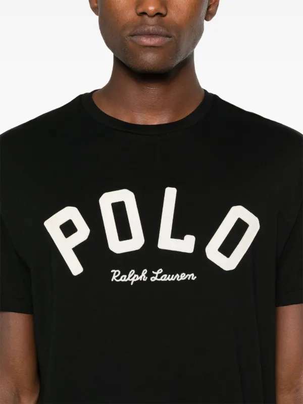 Polo Ralph Lauren Camiseta Com Aplicação De Logo | Preto | FARFETCH BR