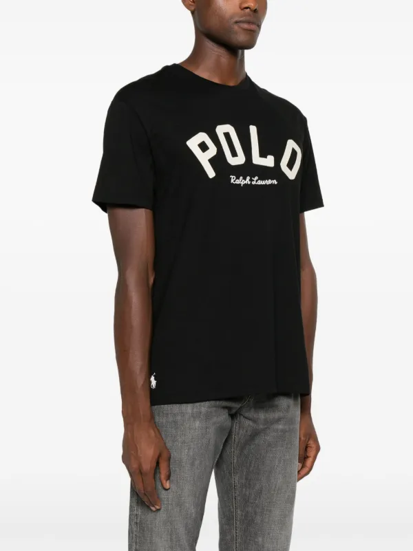 Polo Ralph Lauren logo-appliqué T-shirt | Black | FARFETCH