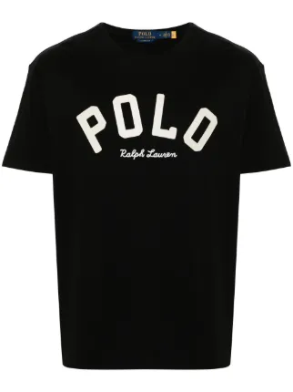 Polo Ralph Lauren logo-appliqué T-shirt | Black | FARFETCH