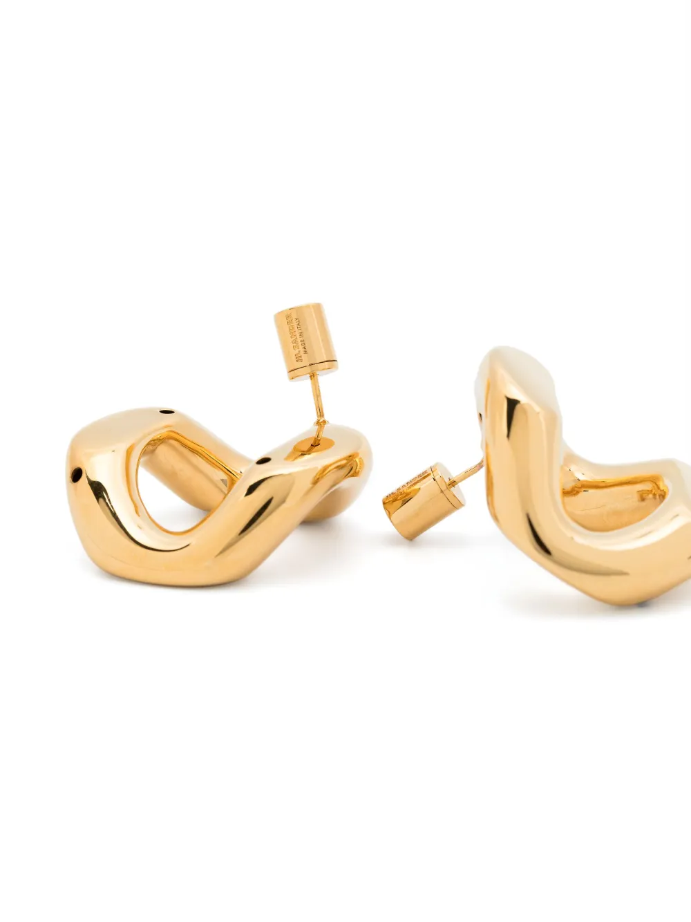 Jil Sander Sculpted Drop Earring In Gold