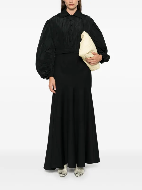 Jil Sander Pleated Blouse | Black | FARFETCH