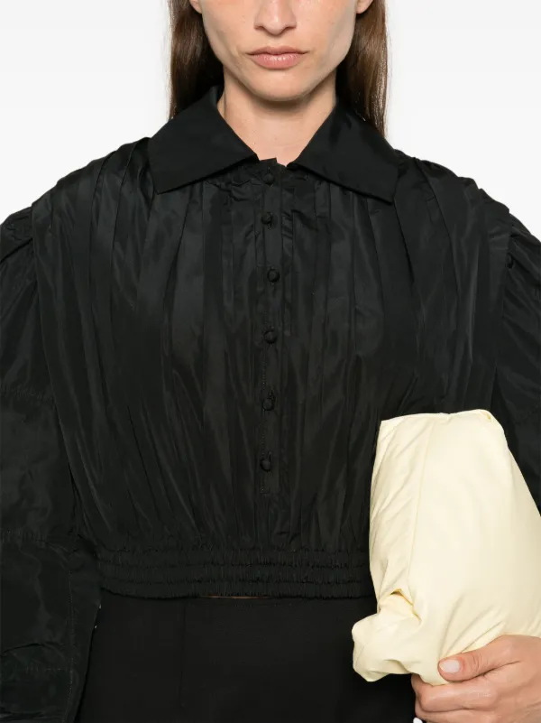 ジルサンダープリーツトップスブラウス Jil Sander Pleated Blouse | Black | FARFETCH