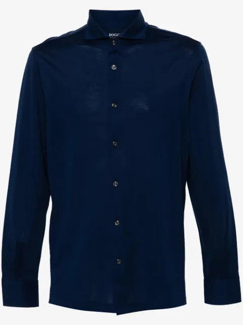 Boggi Milano piqué-weave shirt