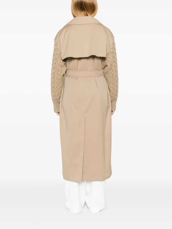 トレンチコート MAX MARA TRENCH COAT IN WATER-REPELLENT GABARDINE Max Mara water-repellent Gabardine Trench Coat | Brown