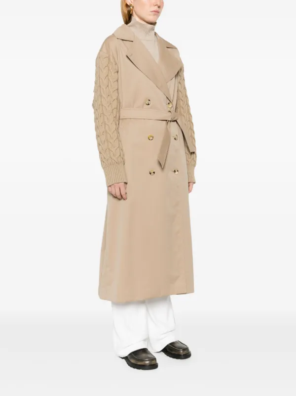 Max Mara water-repellent Gabardine Trench Coat | Brown