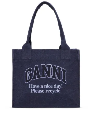 ☆送料・関税込☆GANNI★Easy Shopper バッグ★ Shop GANNI - Large Easy Shopper Denim Tote Bag | Saks Fifth