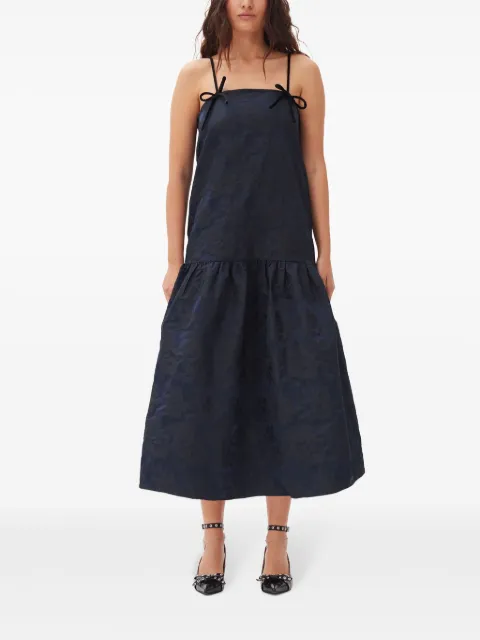 GANNI patterned-jacquard midi dress F9705 - 1