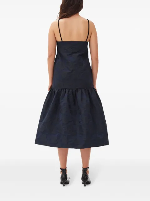 GANNI patterned-jacquard midi dress F9705 - 3