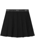 GANNI light twill pleated mini skirt - Black