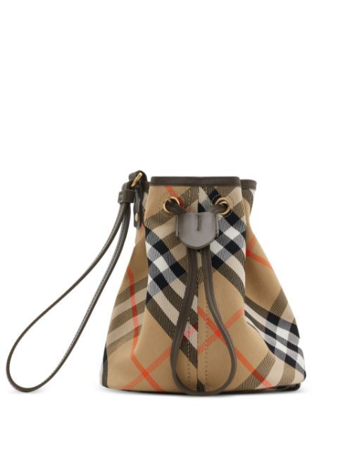 Burberry Check drawstring mini bag Women