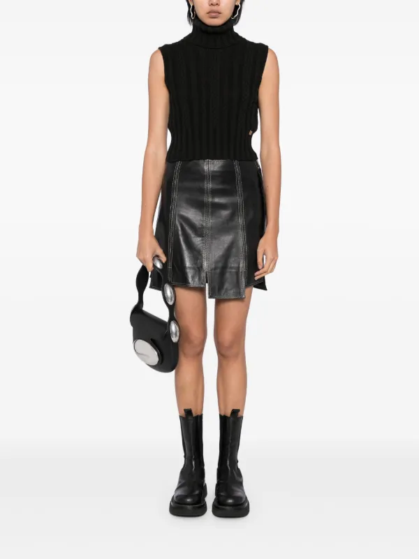 CHANEL Pre-Owned 2002 Sleeveless Turtleneck Knitwear | Black