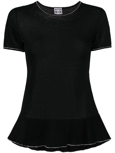 HOT SALE CHANEL 2006 sport line short sleeve t-shirt Women