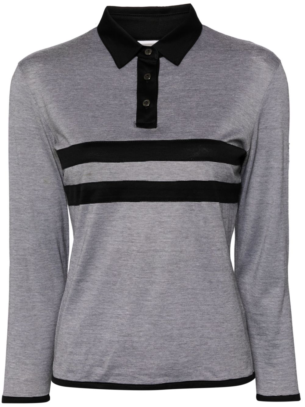 CHANEL Pre-Owned 2006 sport line long sleeve polo shirt – Black