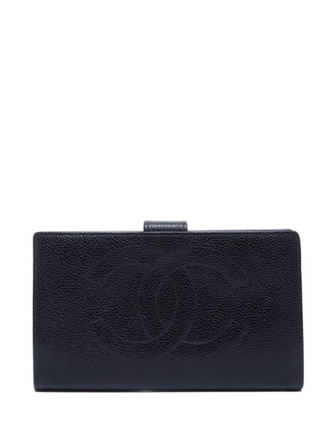 Affordable HOT SALE CHANEL 1990s CC leather wallet Women