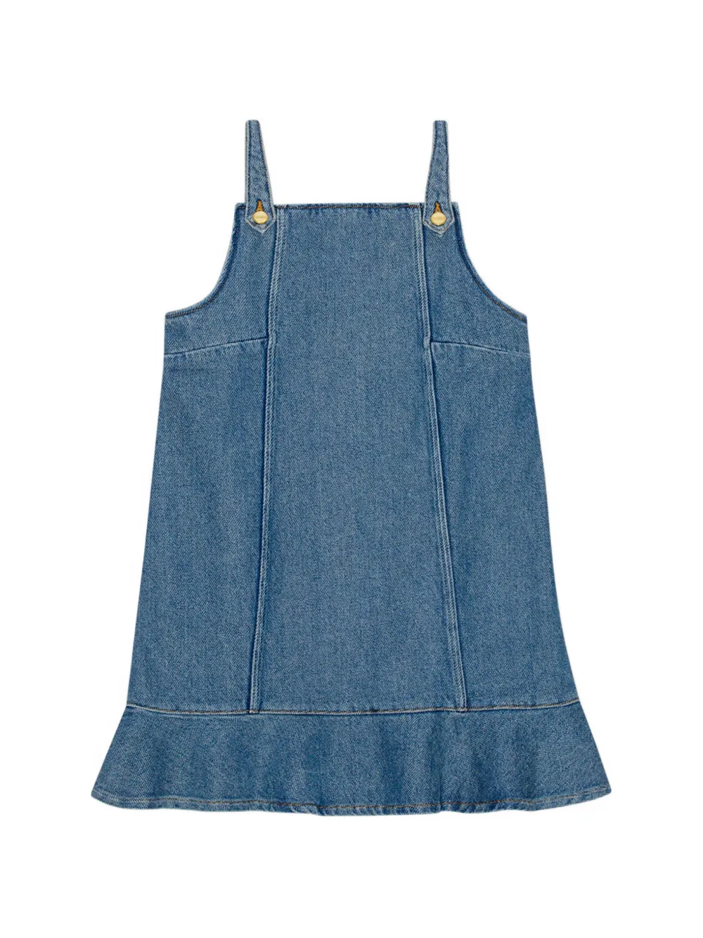 GANNI Flared midi-jurk Blauw