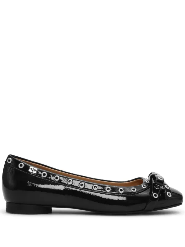 GANNI アイレット フラットシューズ | ブラック | FARFETCH JP GANNI アイレット フラットシューズ | ブラック | FARFETCH JP