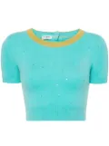 CHANEL Pre-Owned 1990-2000 sequin-embellished cashmere top - Blue