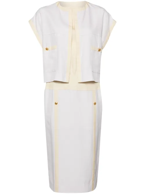 Tailleur-robe en soie (années 1990-2000) - CHANEL Pre-Owned - Modalova