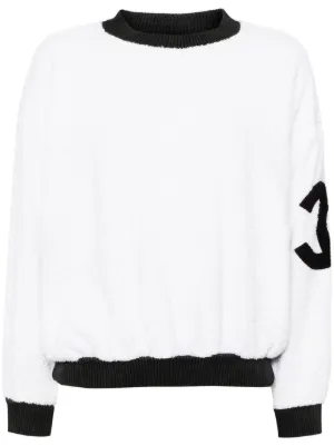 CHANEL Pre-Owned 1990s Interlocking CC Towelling Jumper | Brown