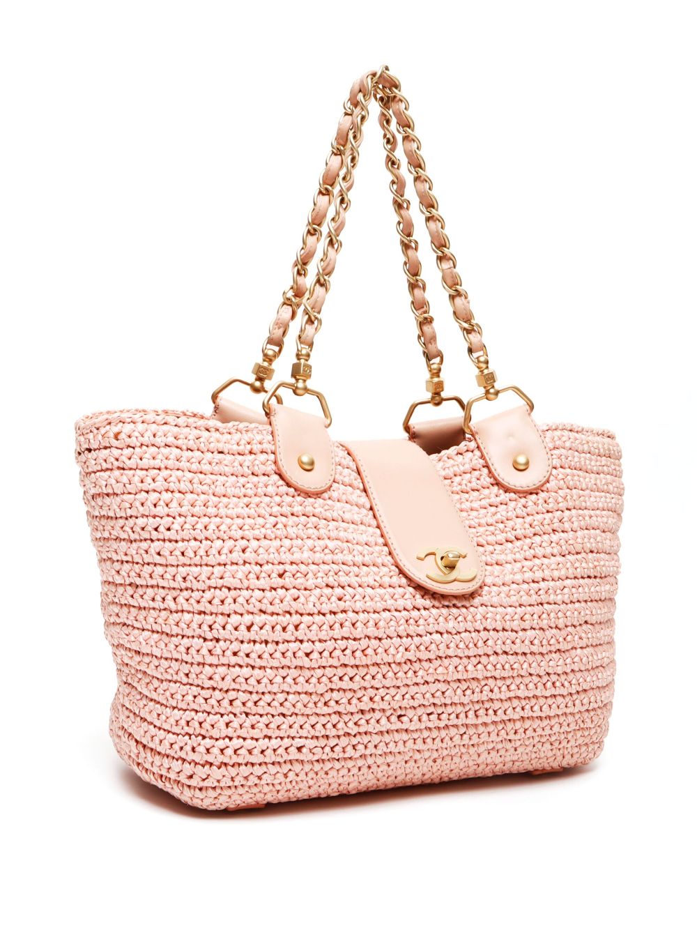 CHANEL 2005 CC straw tote bag Women