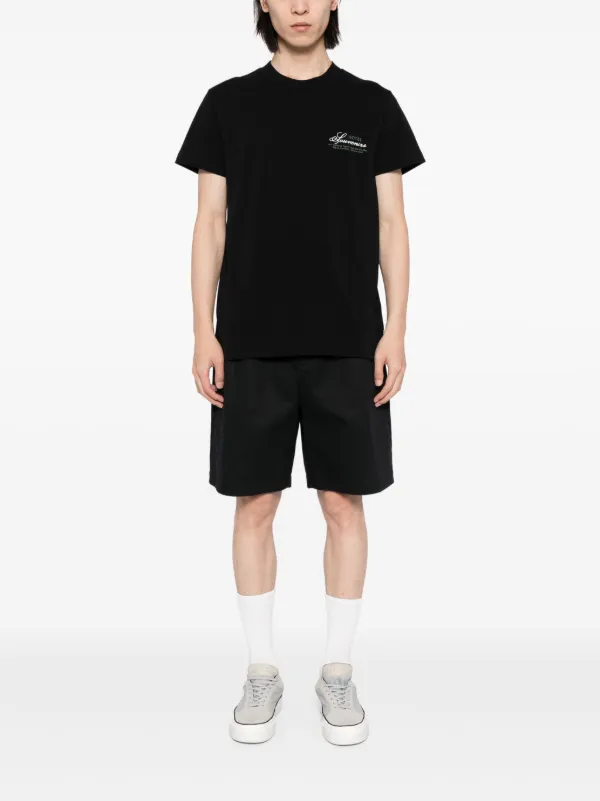 A.P.C. X JJJJOUND◆コラボ ホテル記念品 T シャツ A.P.C. Hôtel JJJJound Tシャツ | ブラック | FARFETCH JP