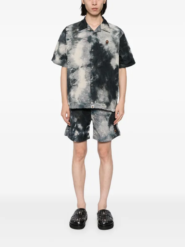 A BATHING APE® タイダイ ショートスリーブ シャツ | ブラック A BATHING APE® タイダイ ショートスリーブ シャツ | ブラック