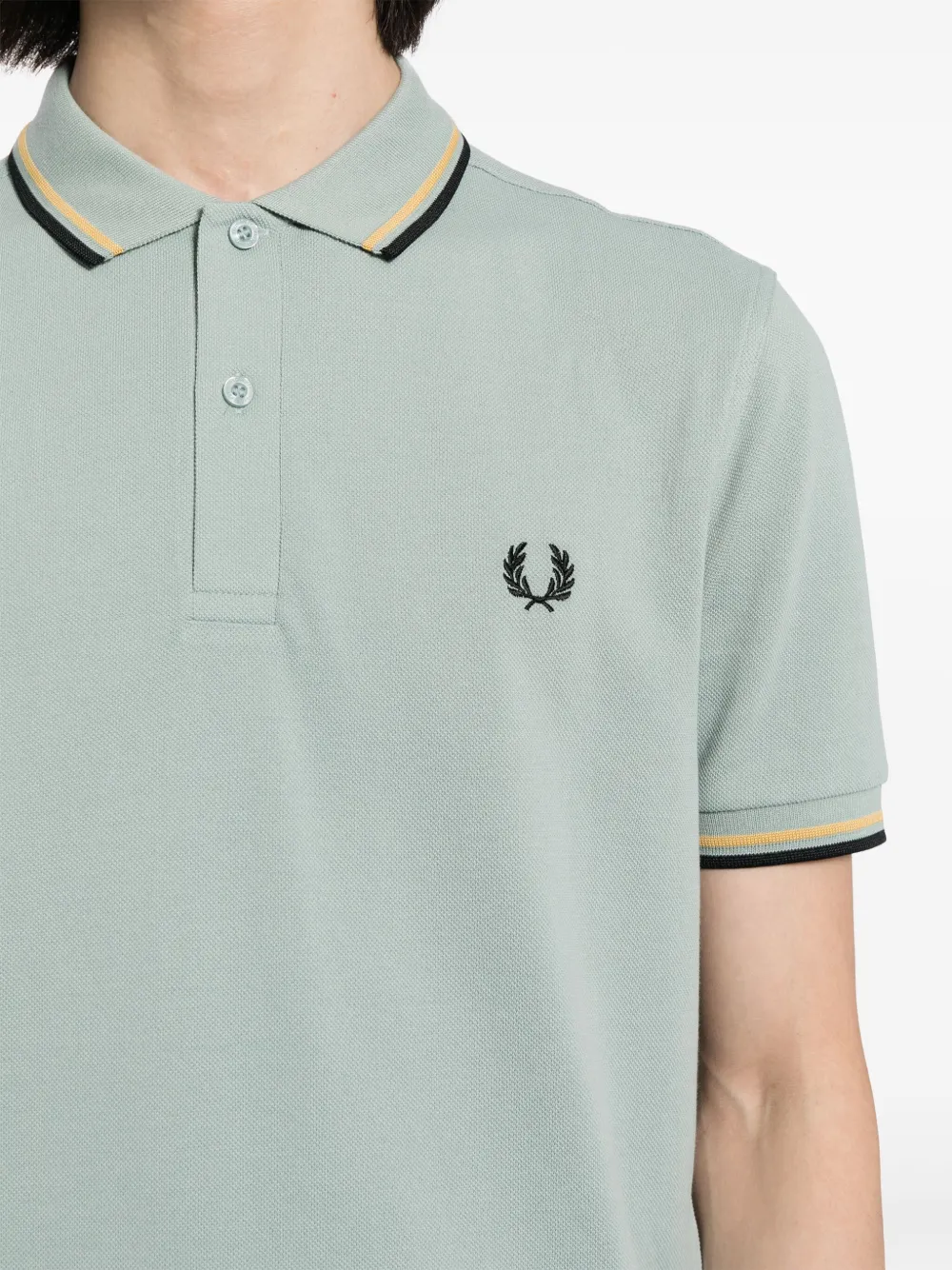 Fred Perry Katoenen poloshirt met geborduurd logo Groen