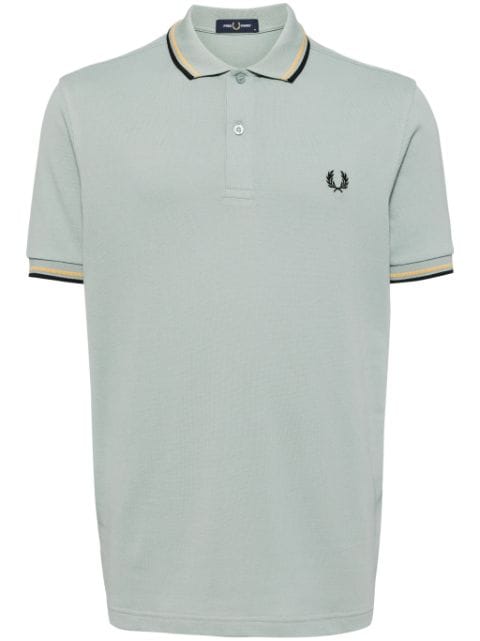 logo-embroidered cotton polo shirt