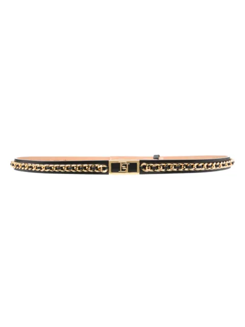 Elisabetta Franchi chain-detail faux-leather belt 