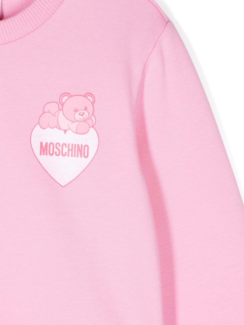 Moschino Kids Teddy Bear-print sweater Roze