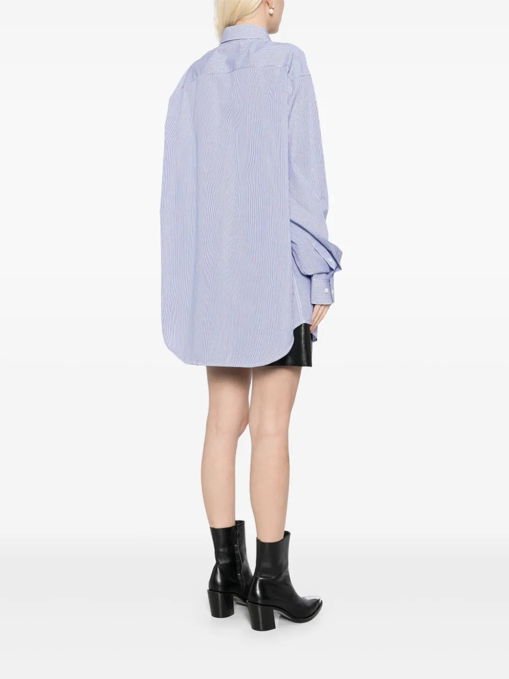 Helmut Lang Gestreept overhemd Blauw