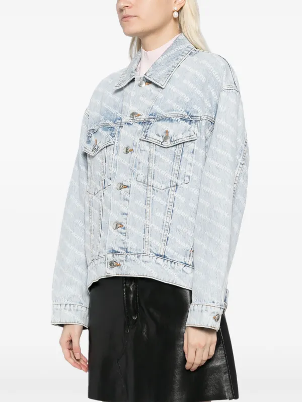 【国内送関税込】Alexander Wang ☆ ロゴ デニムジャケット Alexander Wang ロゴ デニムジャケット 通販 - FARFETCH