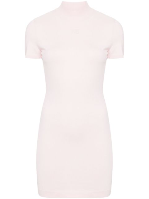 Affordable Alexander Wang logo-embossed mini knitted dress Women