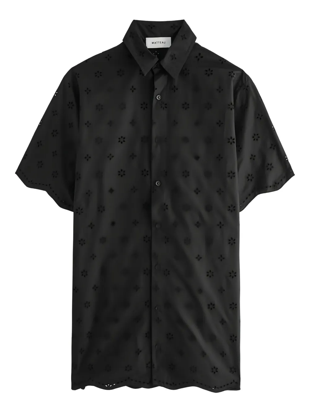 Matteau eyelet embroidered shirt dress | Black | Image 1