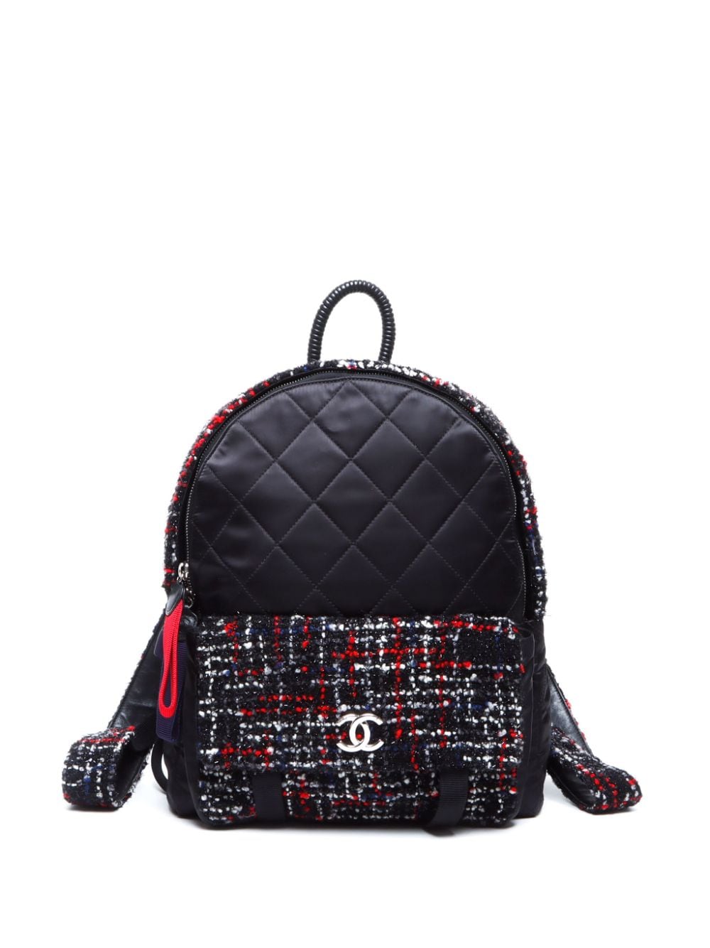 CHANEL Pre-Owned 2018 tweed backpack - Schwarz