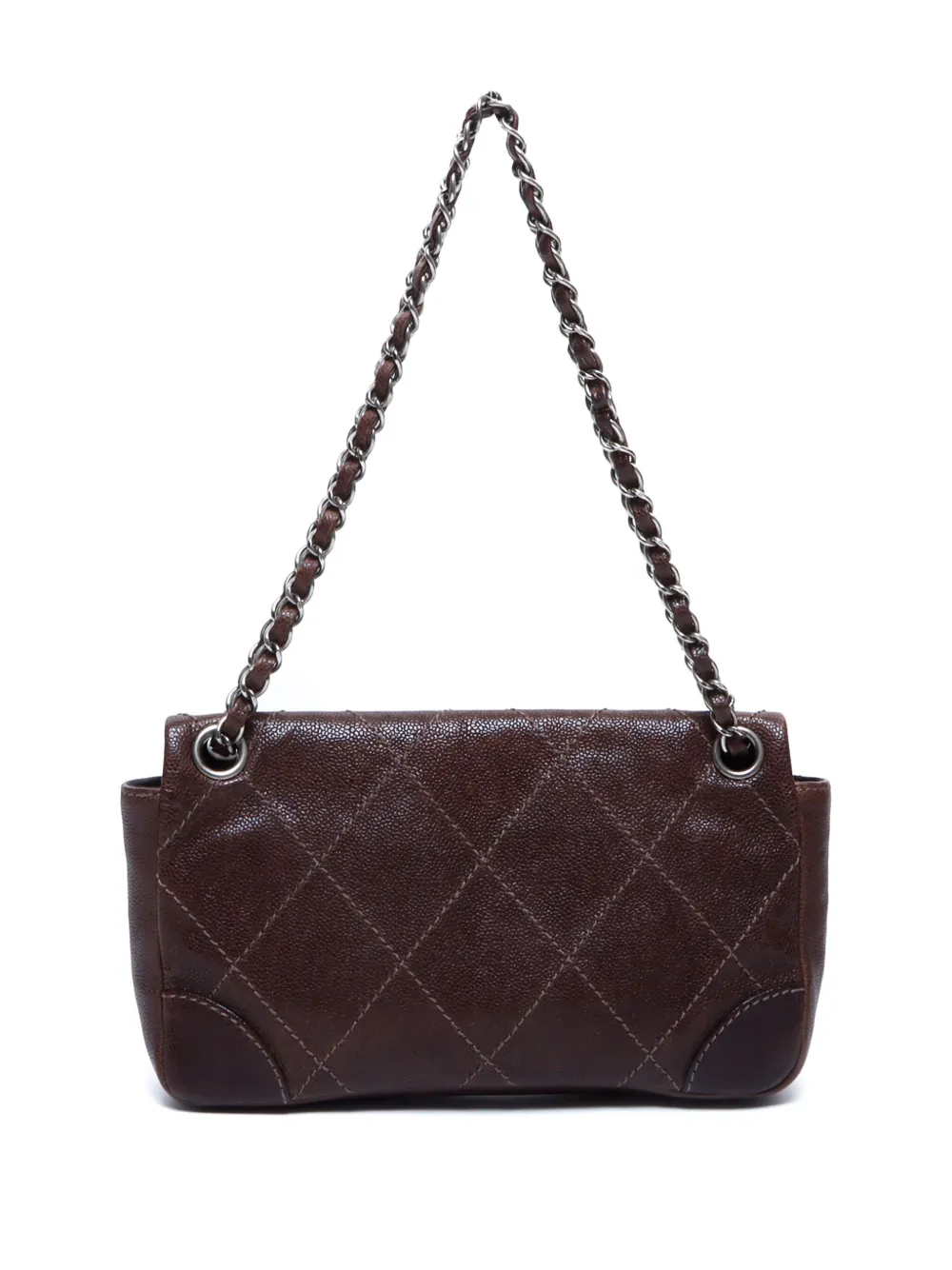 CHANEL Pre-Owned 2005-2006 schoudertas met diamantvormig stiksel - Bruin