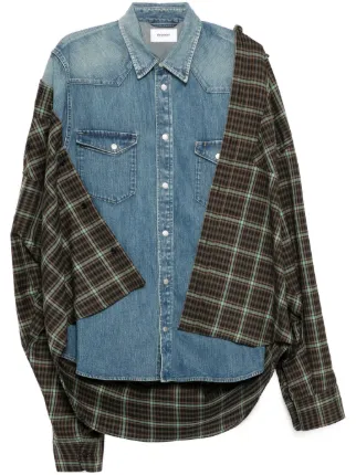 Doublet Undressed Layered Shirt | Blue | FARFETCH 