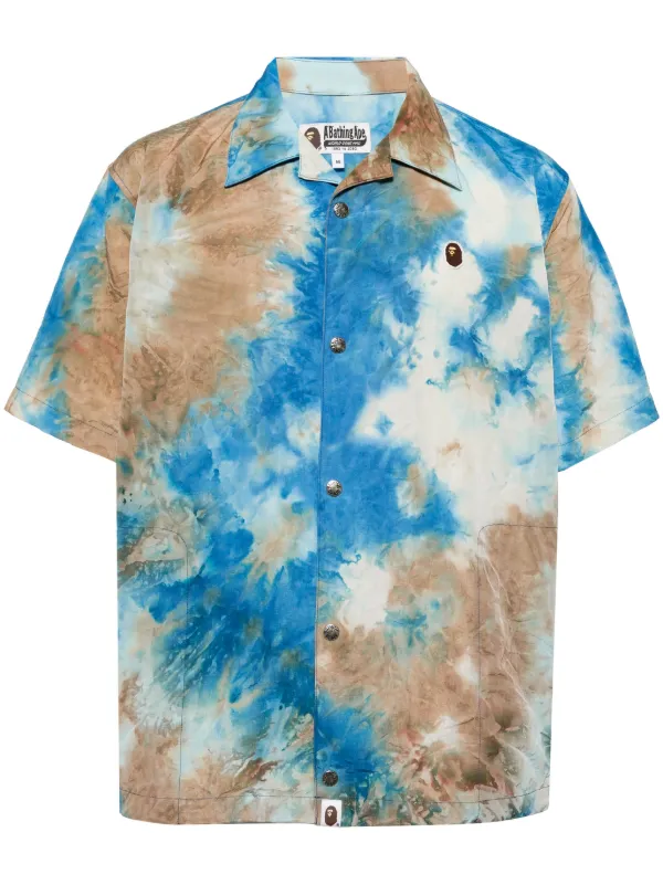 A BATHING APE® タイダイ ショートスリーブ シャツ | ブルー | FARFETCH JP