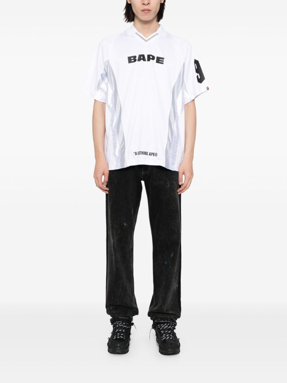 A BATHING APE® logo-print jersey t-shirt - Wit