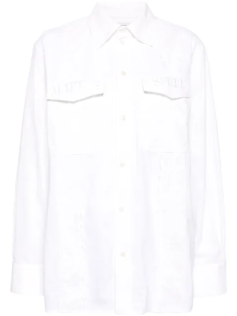 Marine Serre upcycled twin pocket shirt