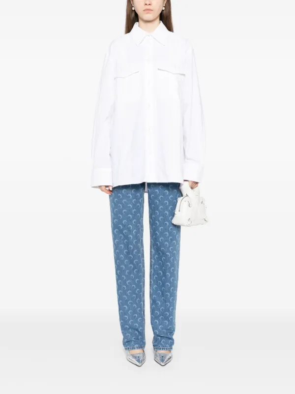 【25SS】Marine Serre カーブデニム　ライトブルー 36 正規品 25SS】Marine Serre カーブデニム ライトブルー 36 - メルカリ