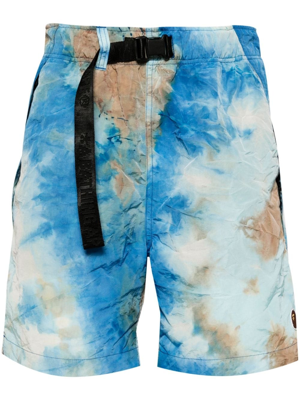 Shop A Bathing Ape Tie-dye Shorts In Blue