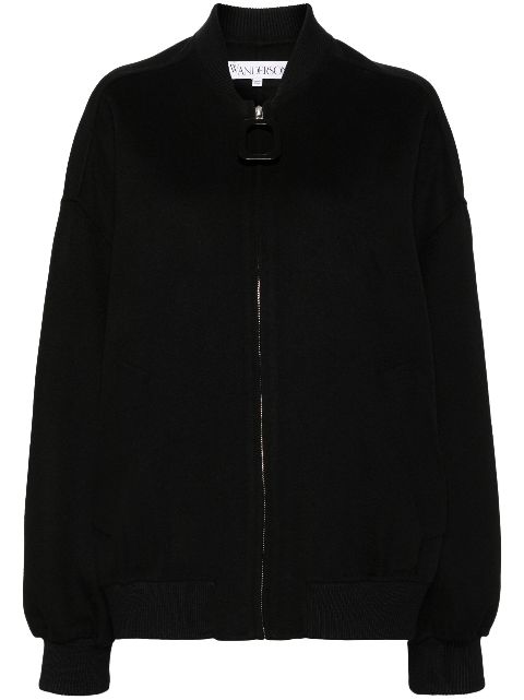 JW Anderson logo-patch oversized bomber jacket Women