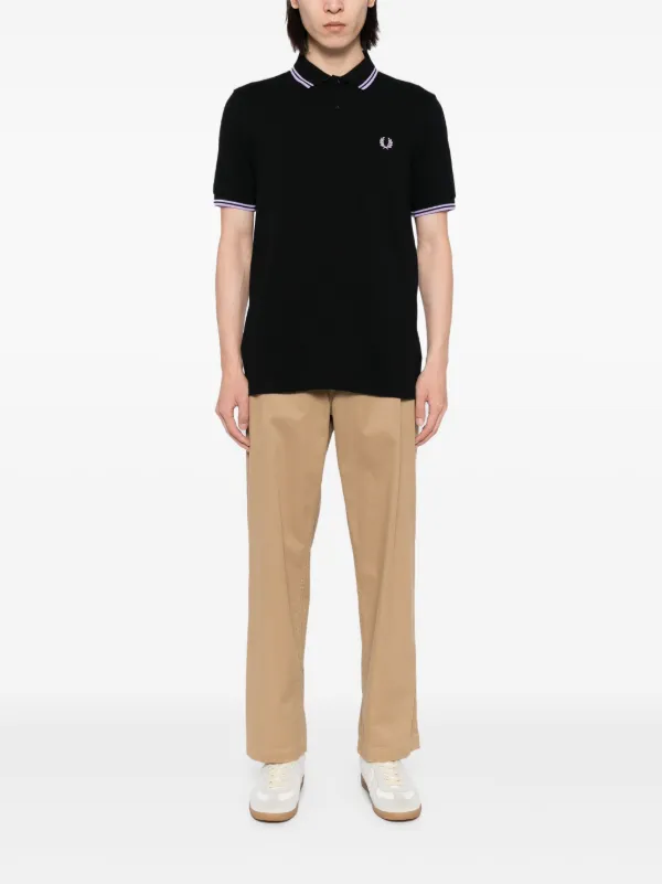 Fred Perry M3600 Twin Tipped Polo Shirt | Black | FARFETCH UZ