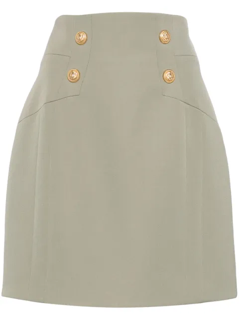 Balmain high-waisted wool miniskirt